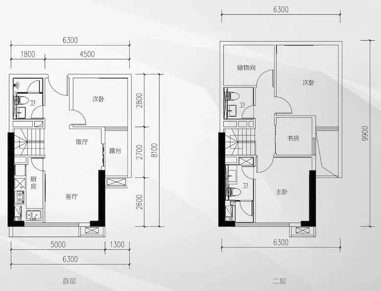 60平米小户型一室一厅设计图