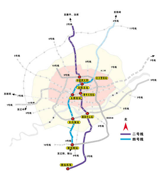 本报讯(记者邱菊)12月10日,记者从相关部门了解到,明年下半年,地铁四号线将开工建设,二号线南延线将同期开工,两项工程预计2020年竣工。此外,二号线北延线方特欢乐谷站将于2017年开建。 四号线一期连接新南站 开建时间:明年下半年 按照相关规划,地铁四号线全长约37公里。线路北起蒲河岛,南至哈大客运线新沈阳南站,途经虎石台、724地区、望花居住区、北大营地区、沈阳大学、吉祥地区、沈阳北站商贸区、北市地区、西塔地区、太原街商业区、砂山居住区、长白岛、浑南产业区。需要强调的是,地铁轨道交通建设在具体实施