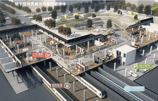 光谷中心城地下空间立体示意图