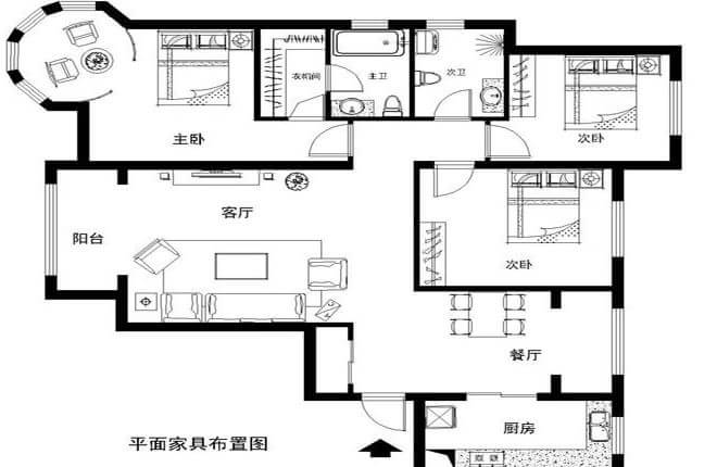 保利海棠湾84平米三居客厅装修设计图片