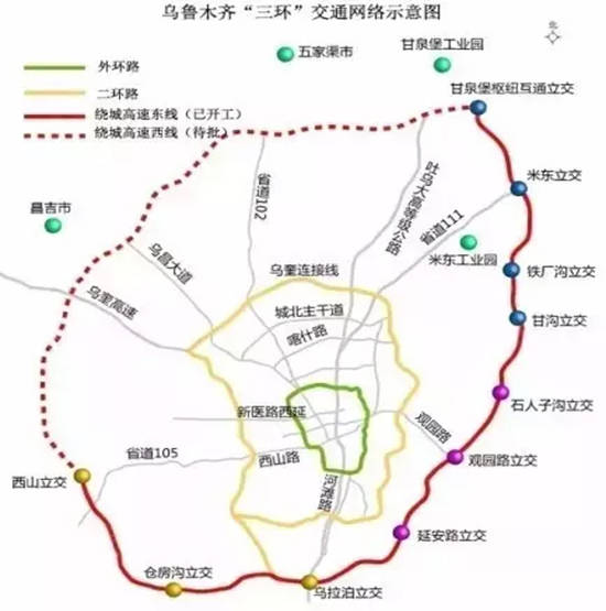 猜猜看我大乌市的一环二环三环都在哪儿?